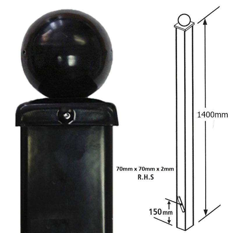gate fence ball top metal post
