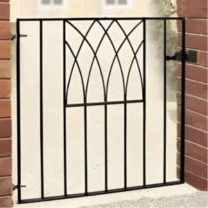 Abbey Modern Flat Top Metal Garden Gate 812mm High