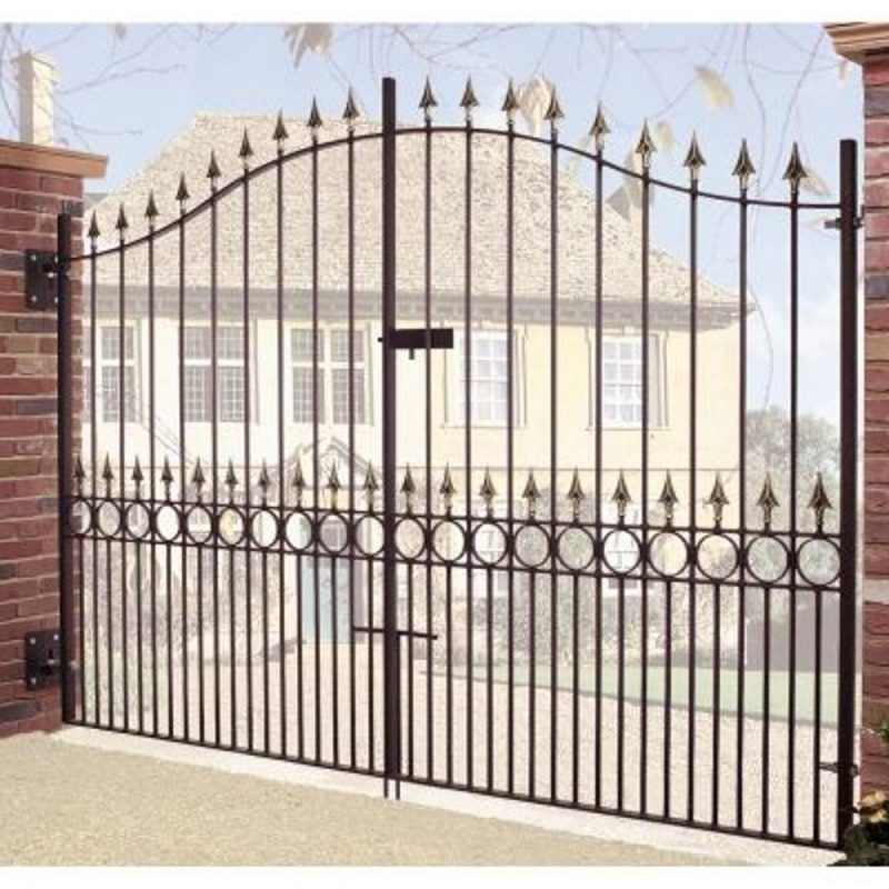Balmoral Premium Quality Bow Top Metal Estate Driveway Gate