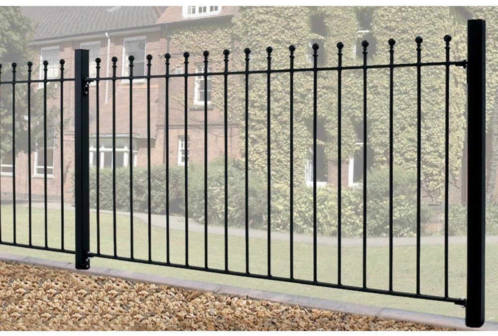 Manor Ball Top Metal Garden Fence Panel 915mm & 1220mm High Quality