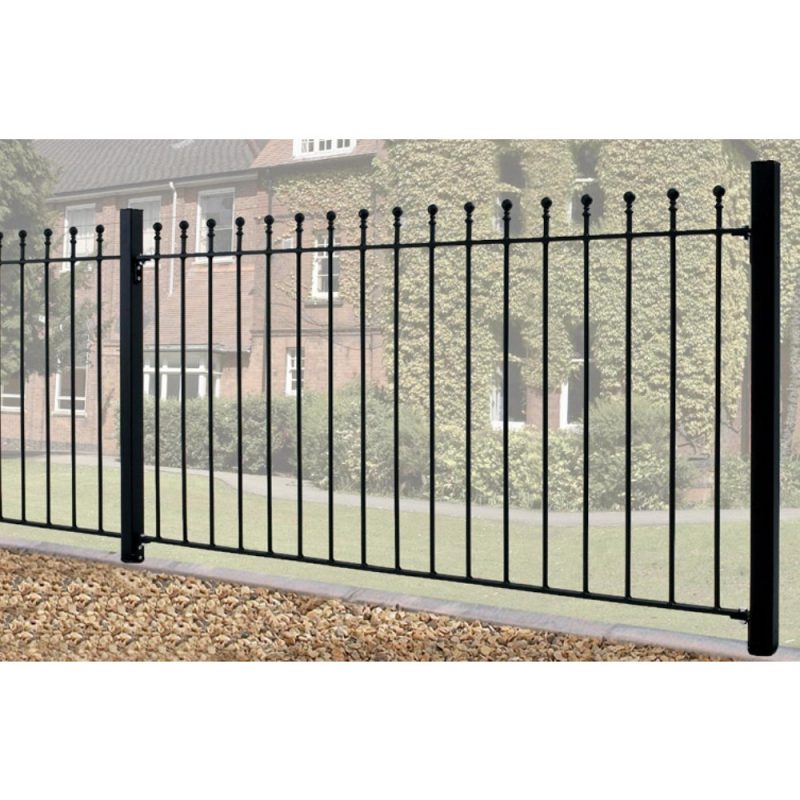 Manor Ball Top Metal Garden Fence Panel 915mm & 1220mm High