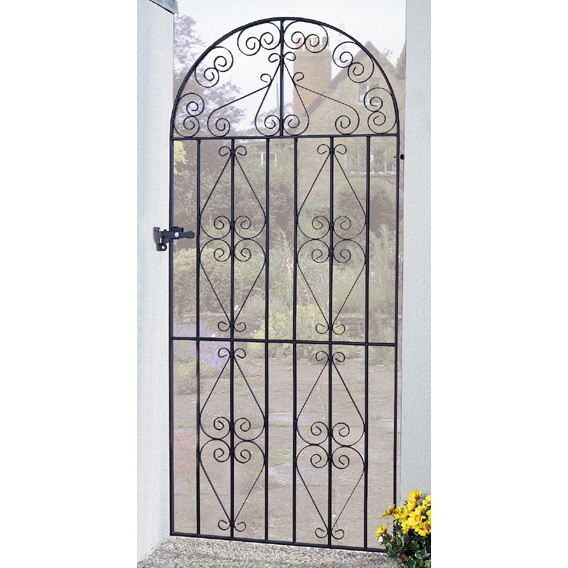 Stirling Premium Scroll Bow Top Tall Metal Garden Gate