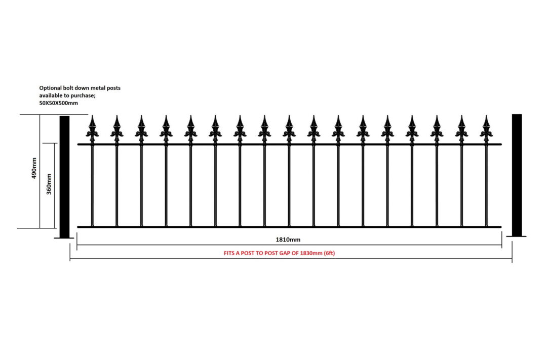 (SAZP03) 1830mm (6′) GAP x 490mm (19″) HIGH