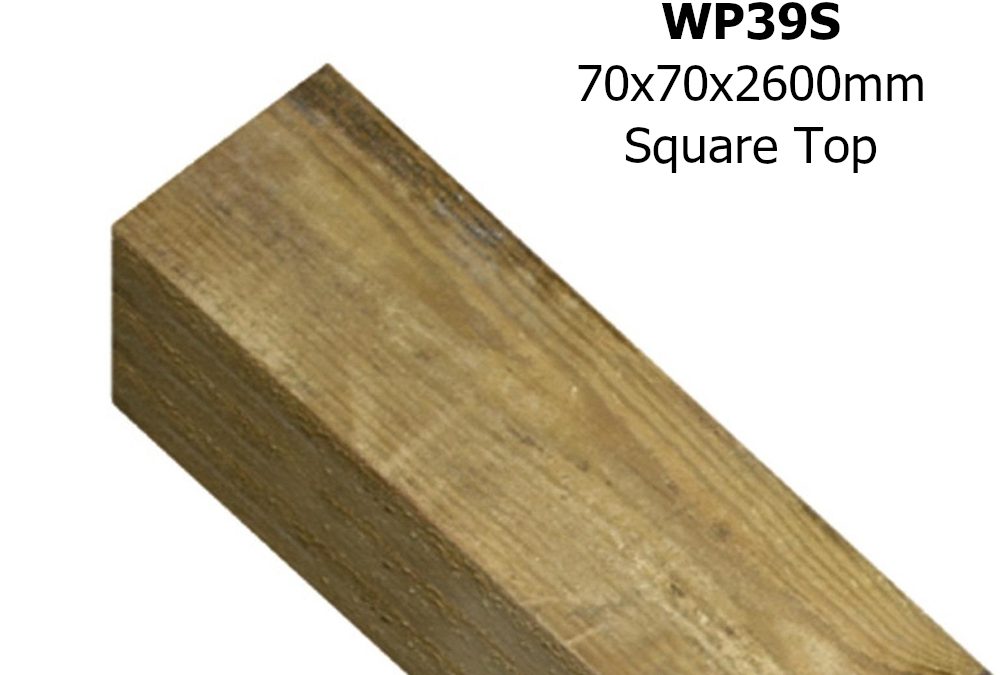 (WP39S) Square Top 70x70x2600mm, Wall Mounted