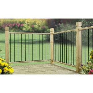 Garda Metal Deck Decking Infill Fence Panel (Black)