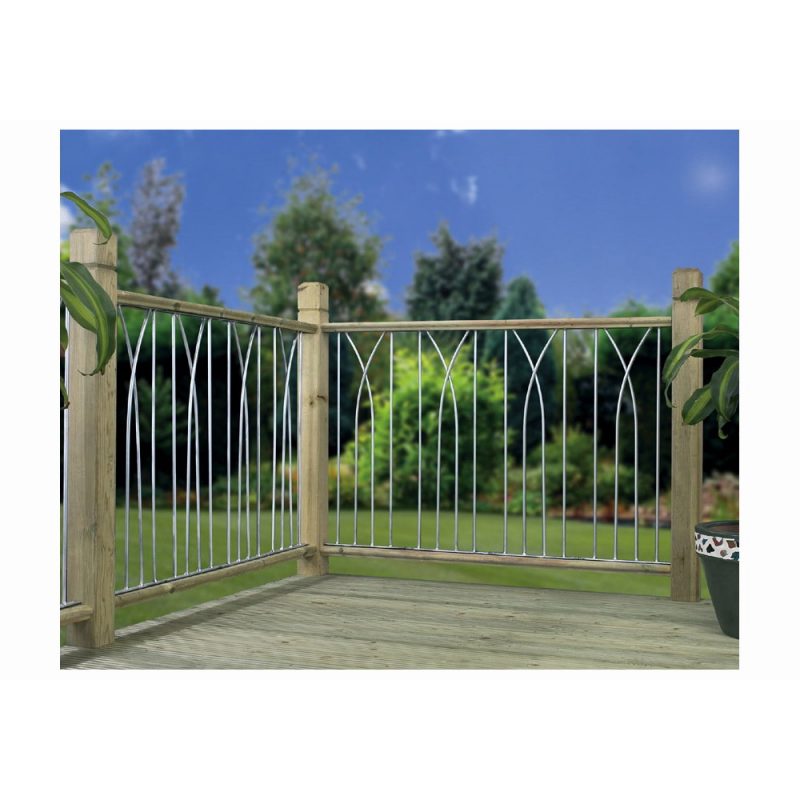 Plaza Metal Deck Decking Infill Fence Panel Grey'ish Silver
