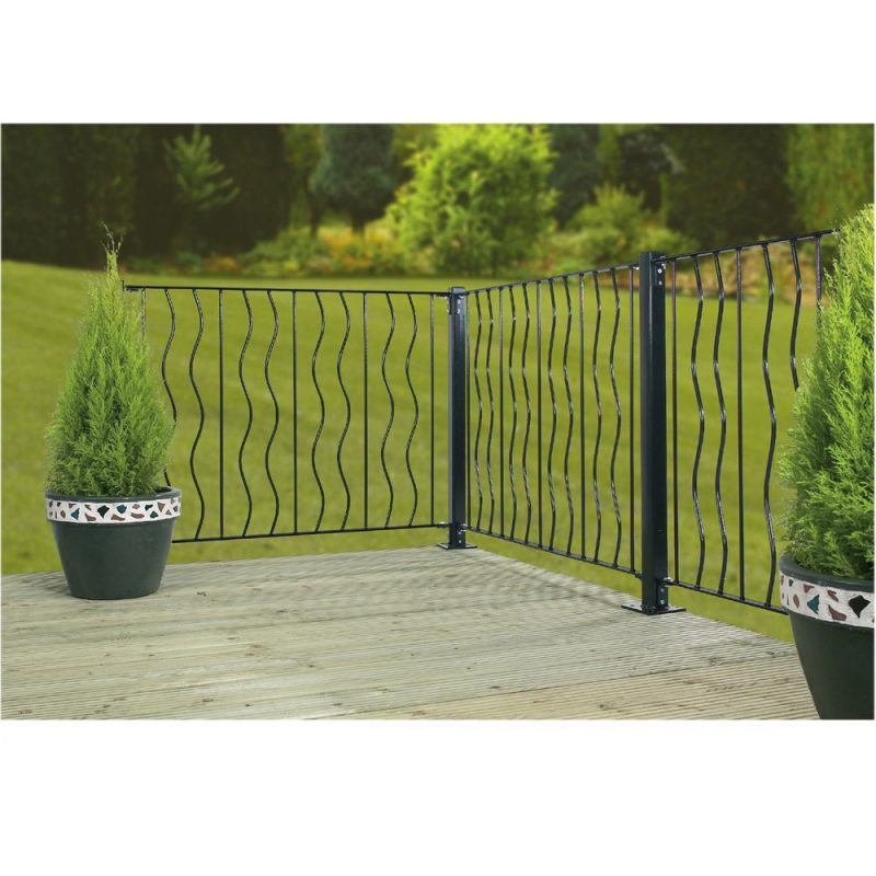 Ripple Metal Garden Decking Fence Panel