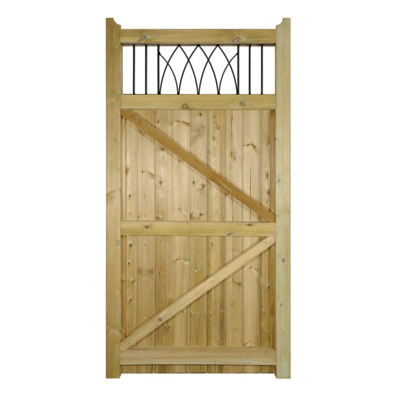 Windsor Tall Single wooden gate Back