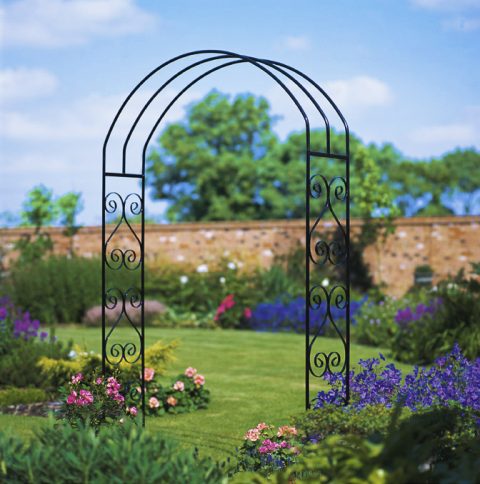 York Garden Rose Arch Arbour Metal Scroll - Burbage Iron Craft