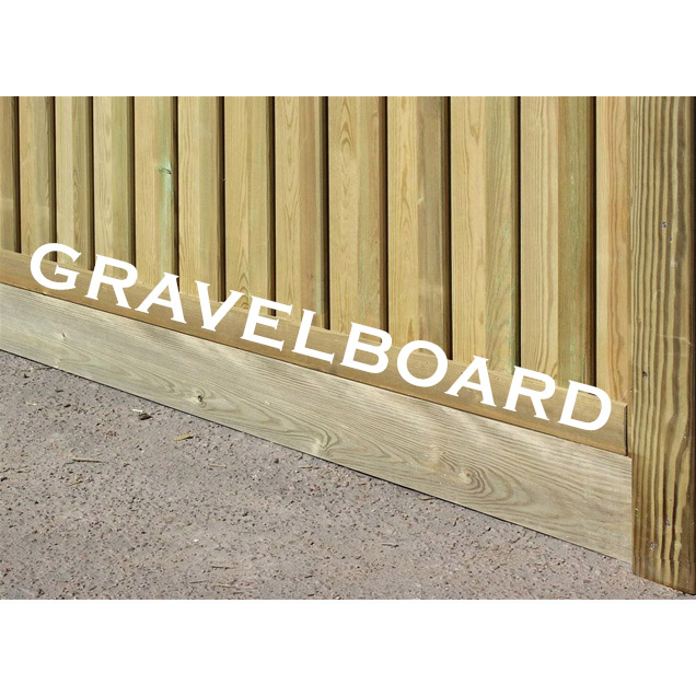 Gravel Board for use with Slotted Fence Posts PLUS WRITING